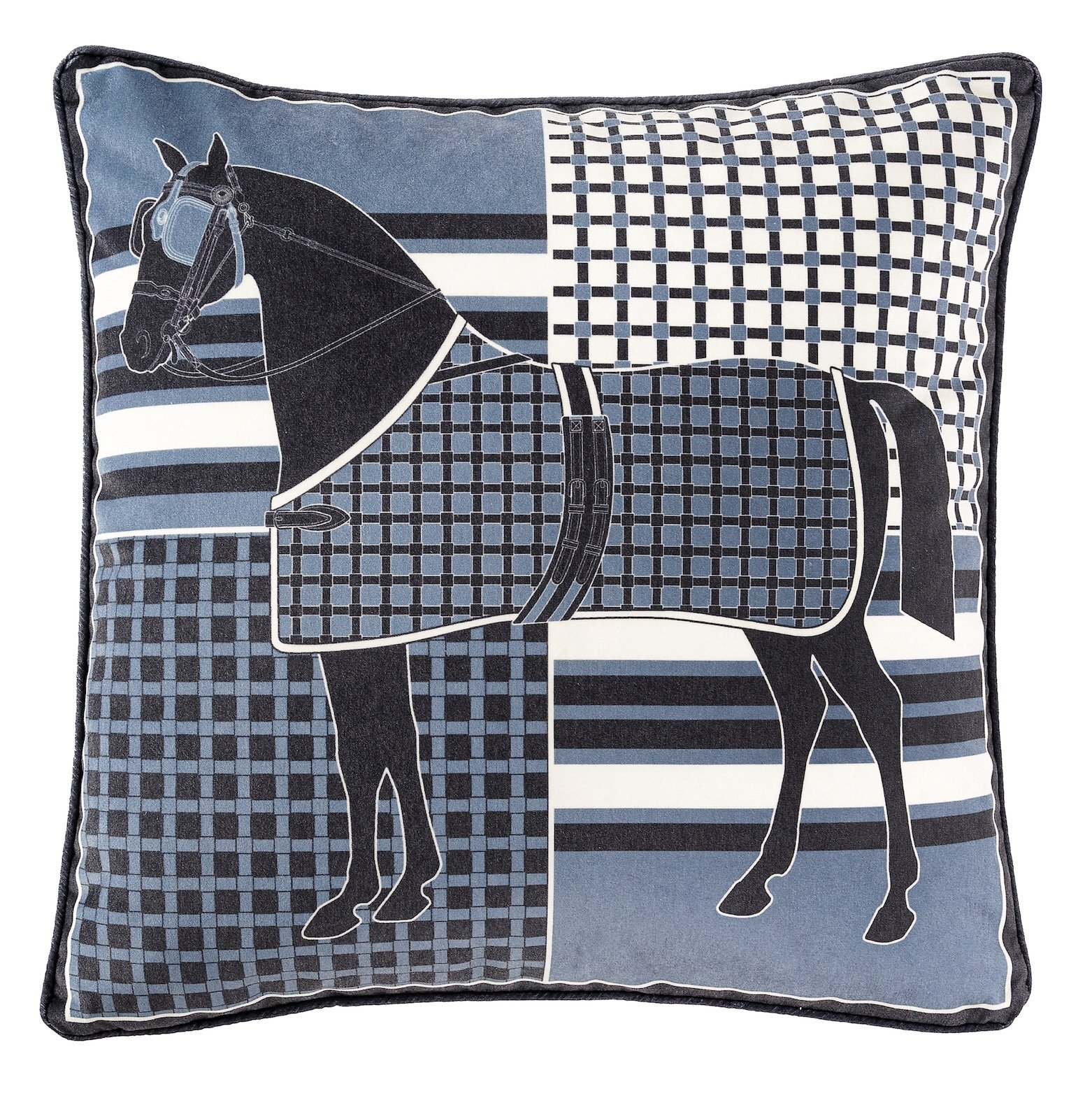 Kudde Blanket Horse - Blå