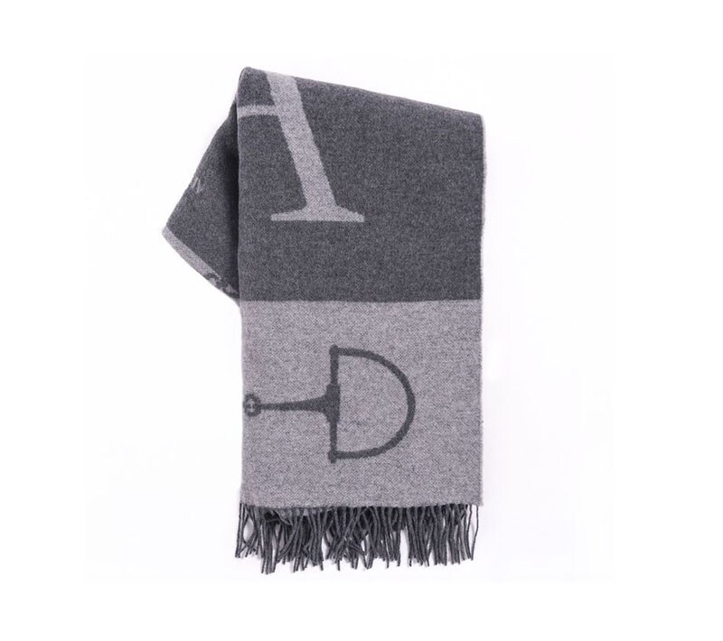 Kaschmir/Merino-Plaid - Grau
