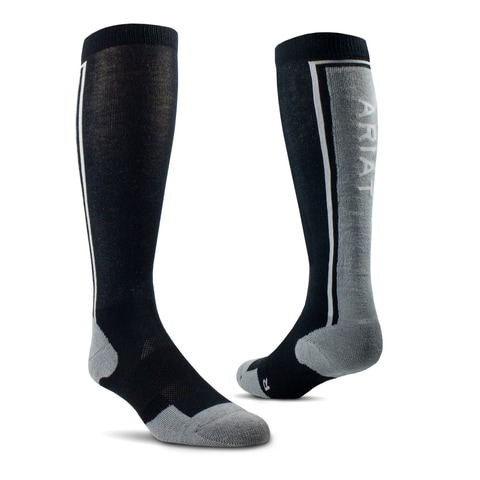 Ariattek Winter Slim Line Socks - Schwarz/Grau