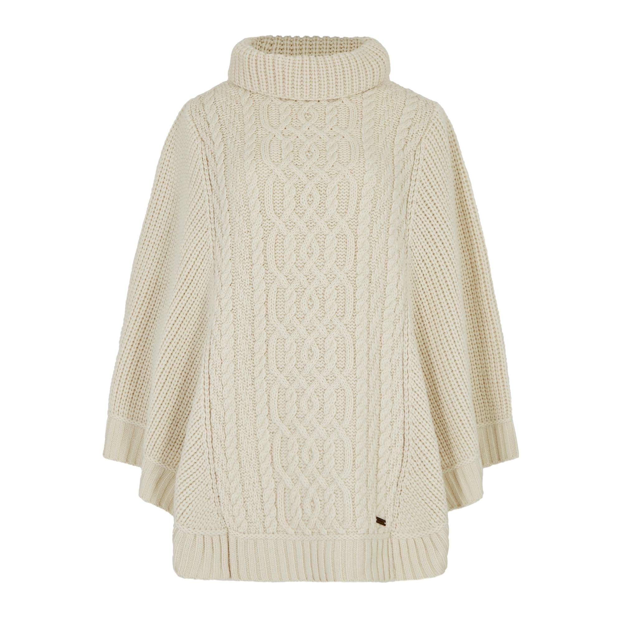 Kilronan Strickponcho - Cream