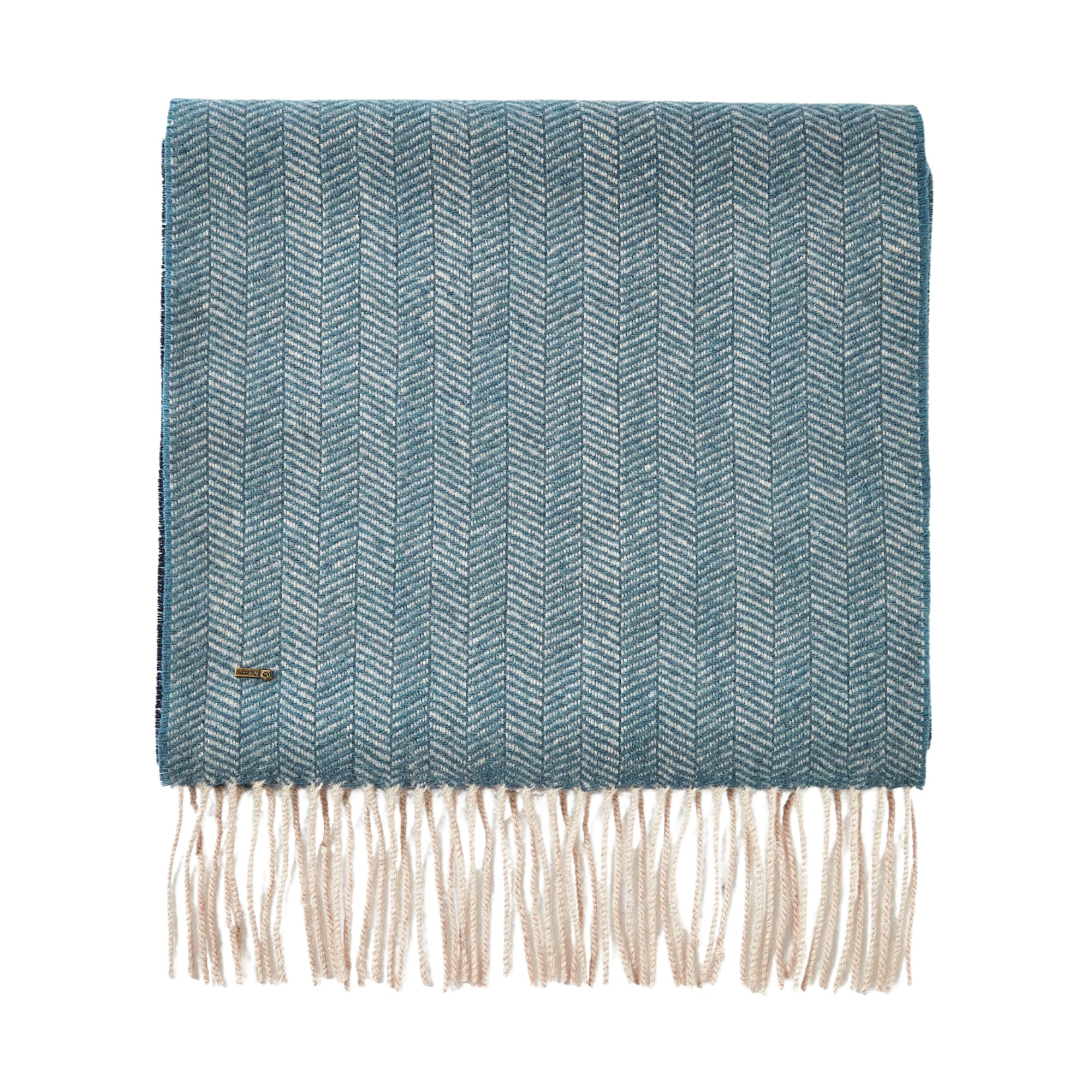 Dubarry marinblå mönstrad halsduk i 100% ull