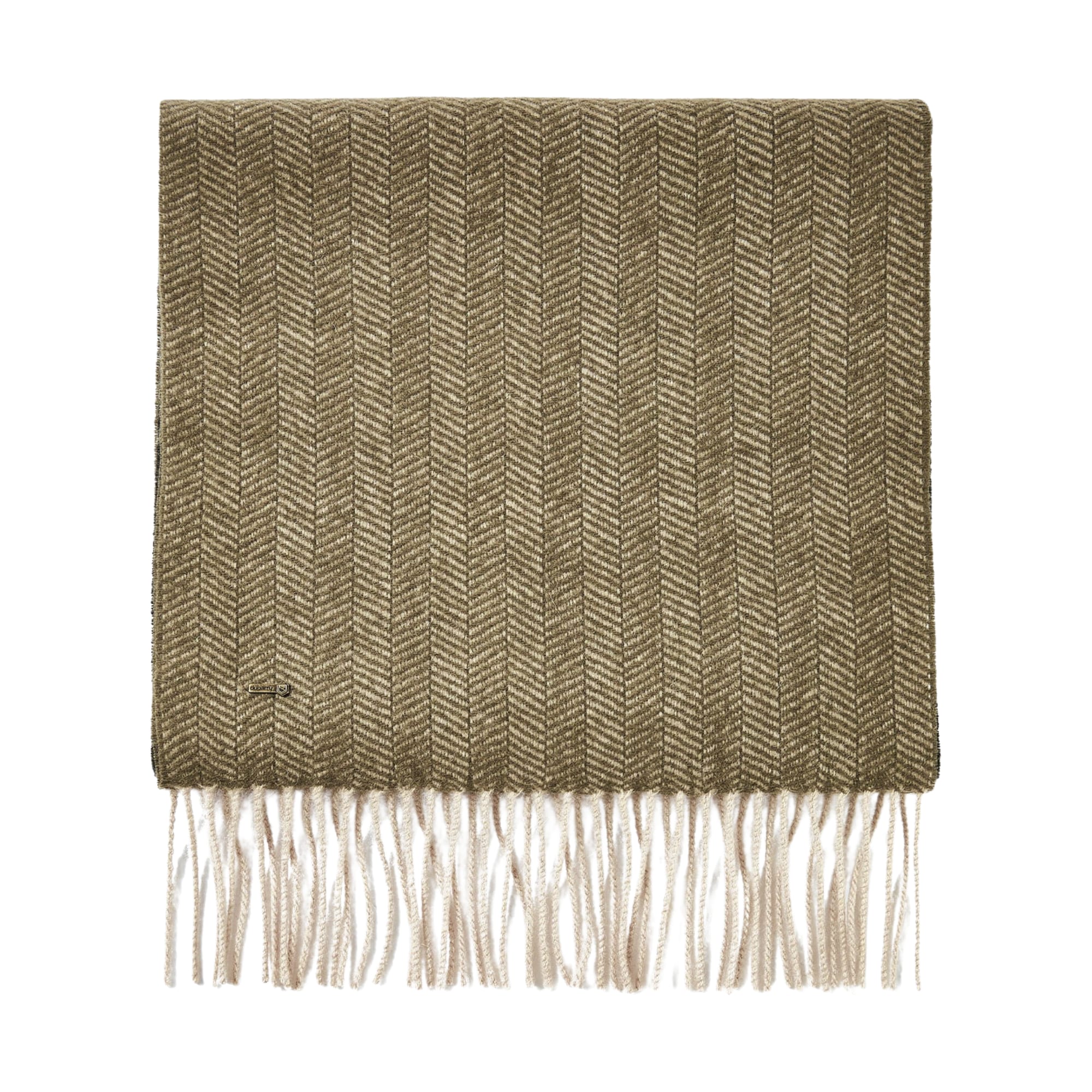 Dubarry olivgrön mönstrad halsduk i 100% ull