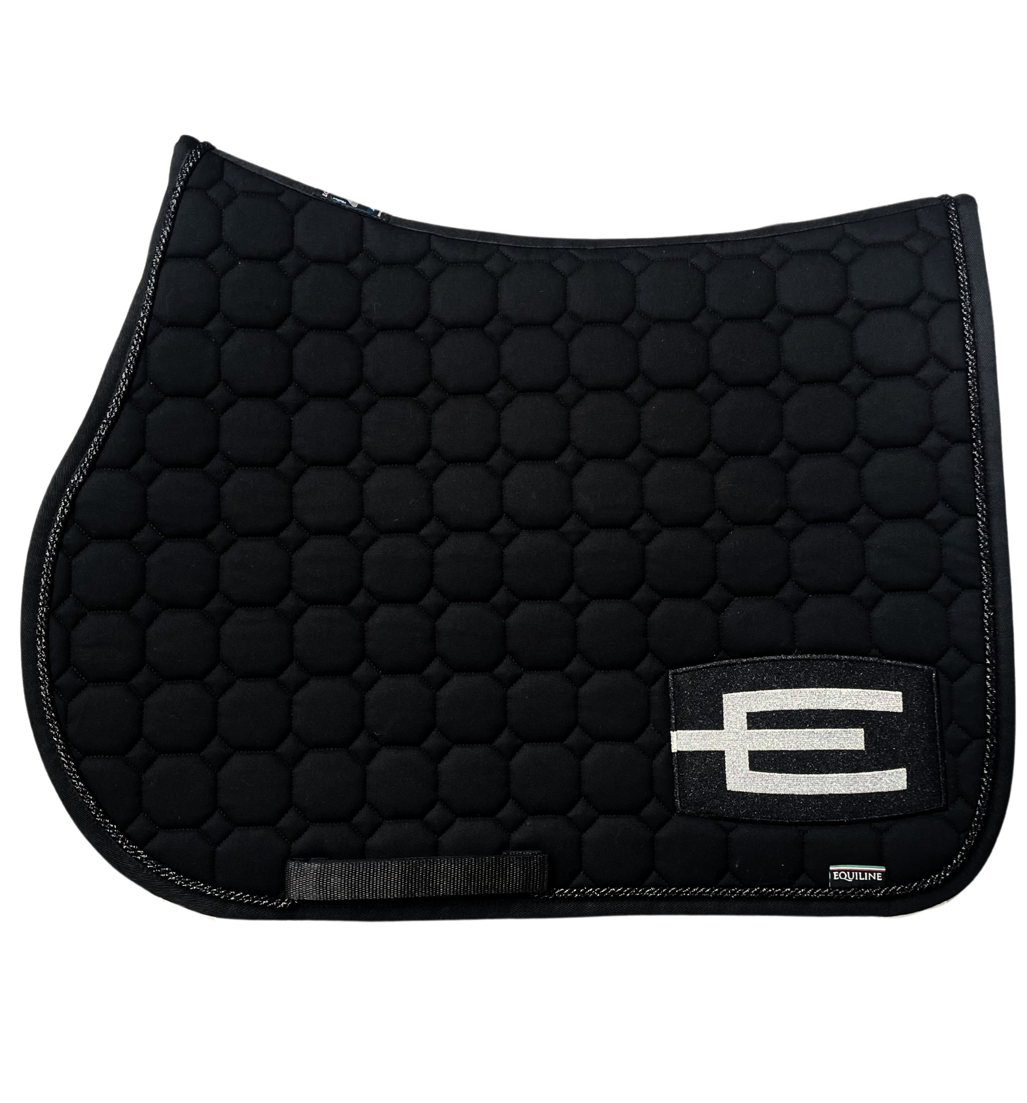 Springschabracke Glitzer E-Logo - Schwarz
