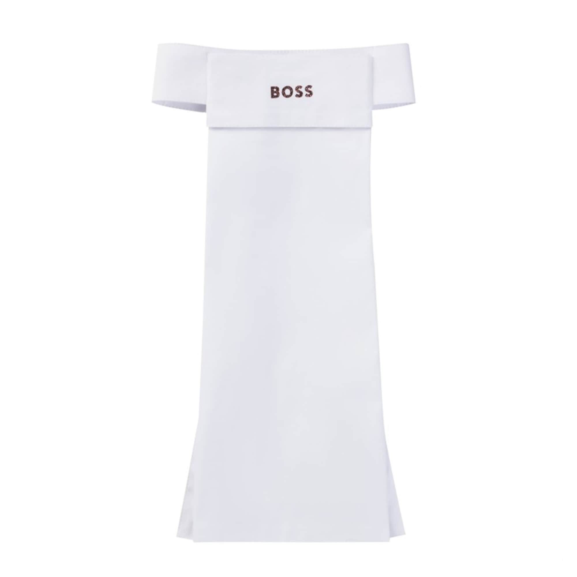 Boss Plastron Glitzer Logo - Weiß