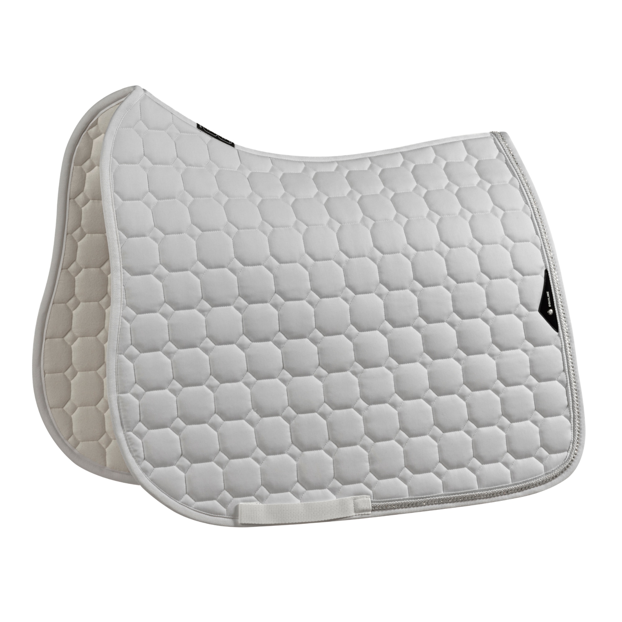 Octagon Dressurschabracke - Weiß mit Strass