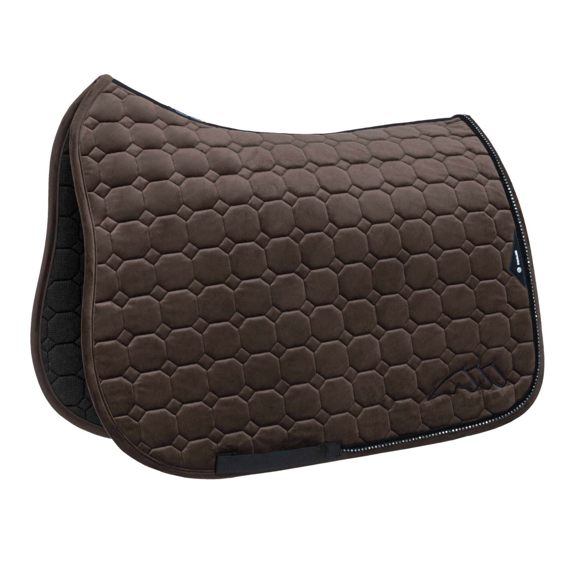 Octagon Velvet Dressurschabracke - Coffee Bean