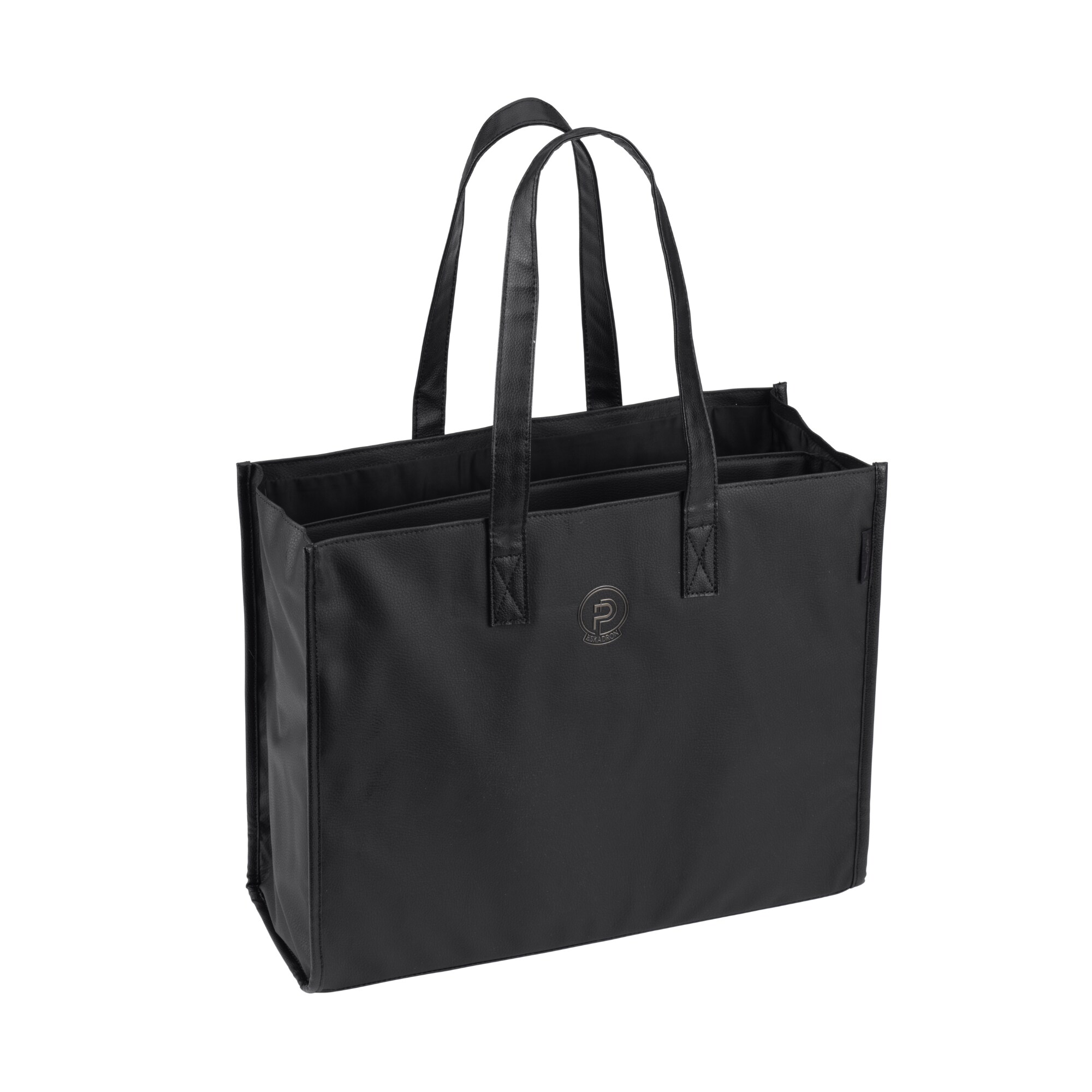 Faux Leather Bag - Schwarz