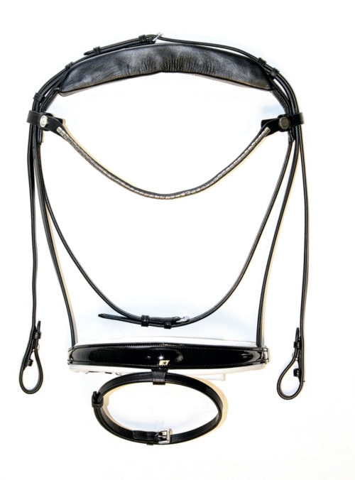 Finesse Bridle Cayenne - Schwarz/Weiß/Lack