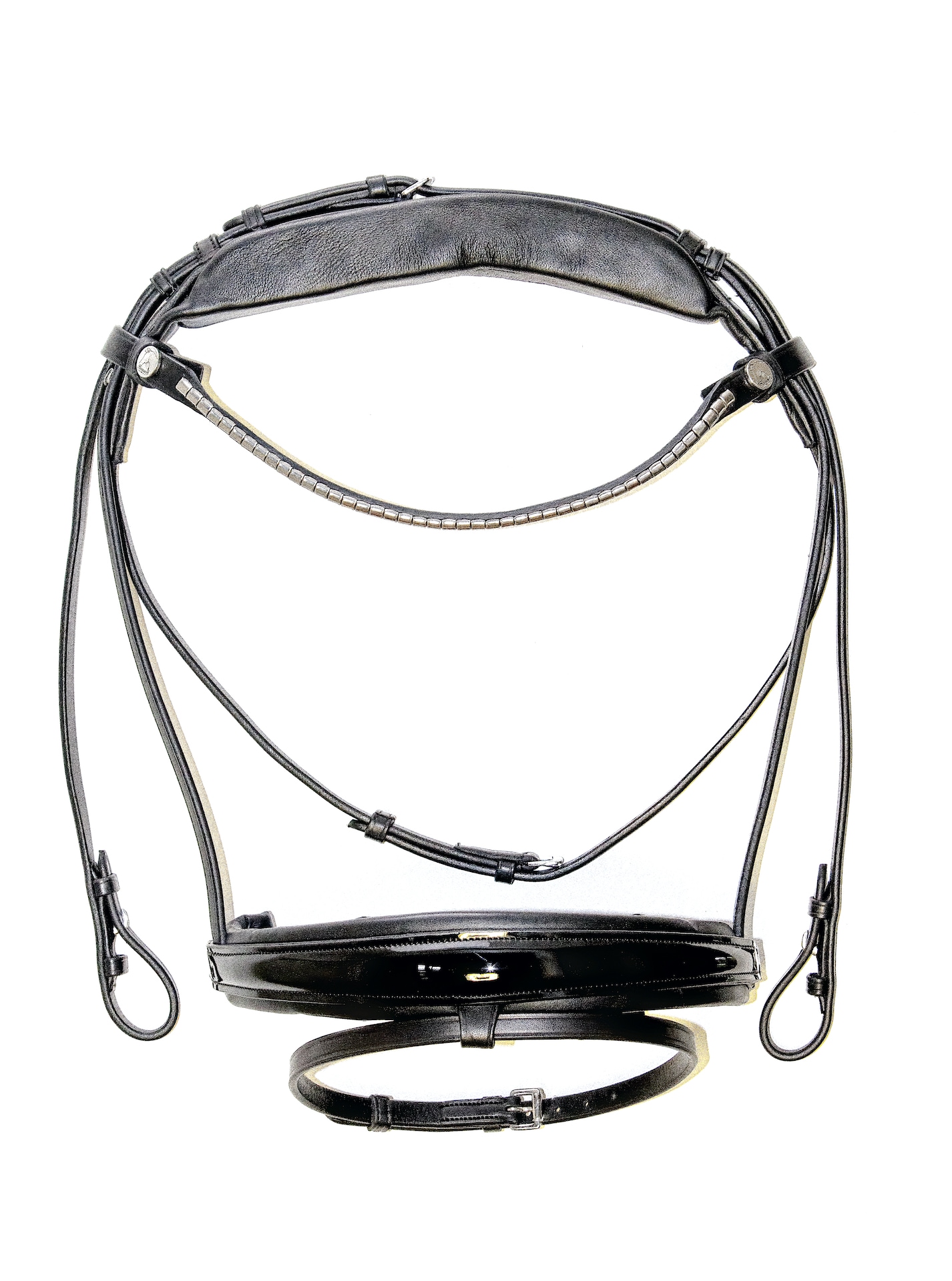 Finesse Bridle Cayenne - Schwarz Lack