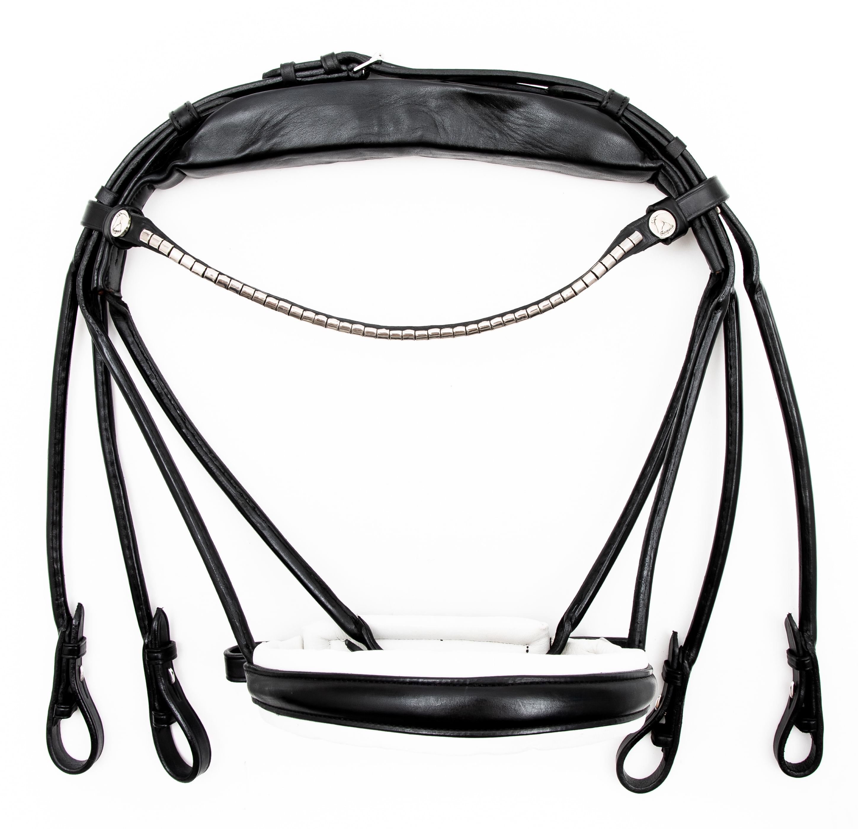 Finesse Double Bridle - Schwarz/Weiß