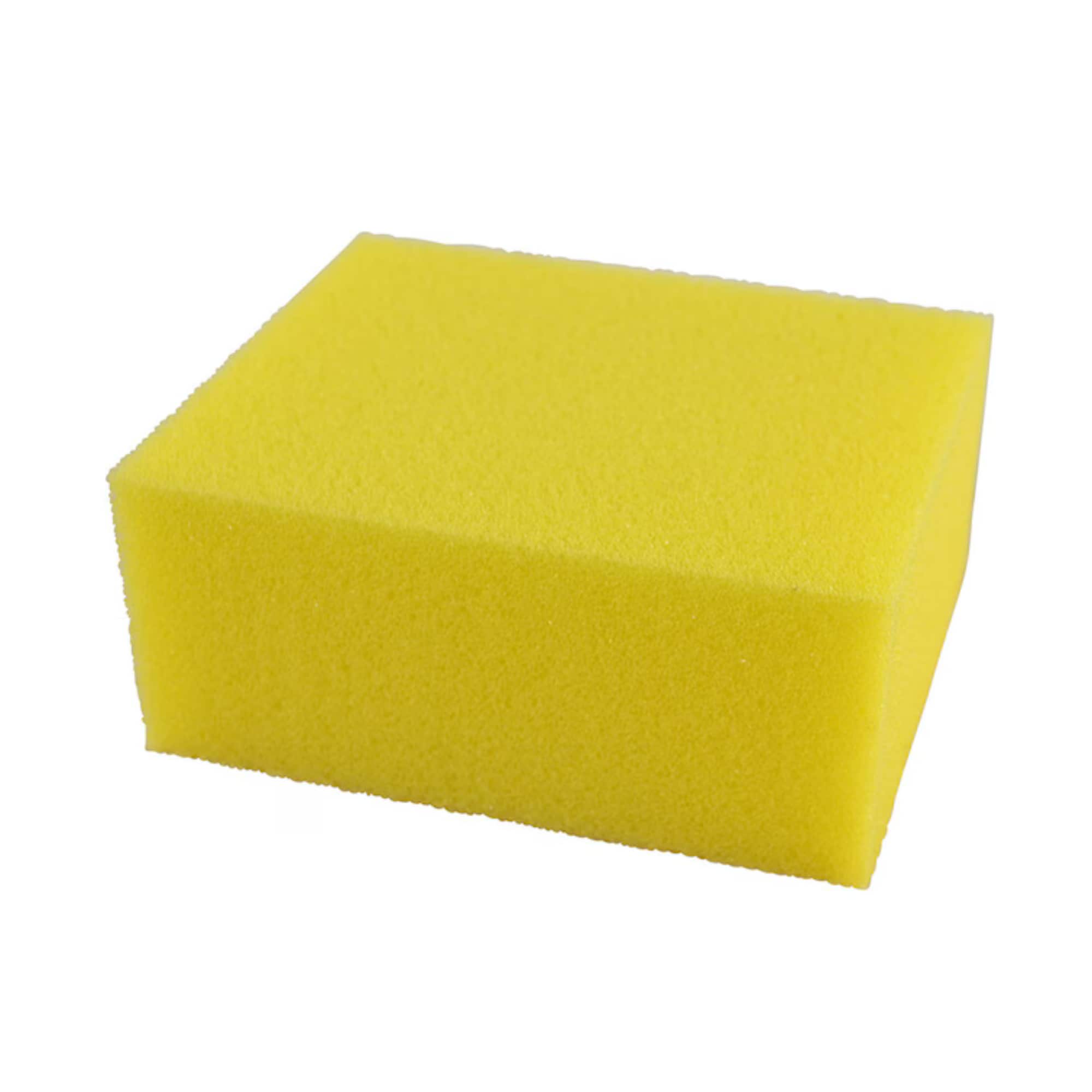 Gul liten svamp för läderrengöring