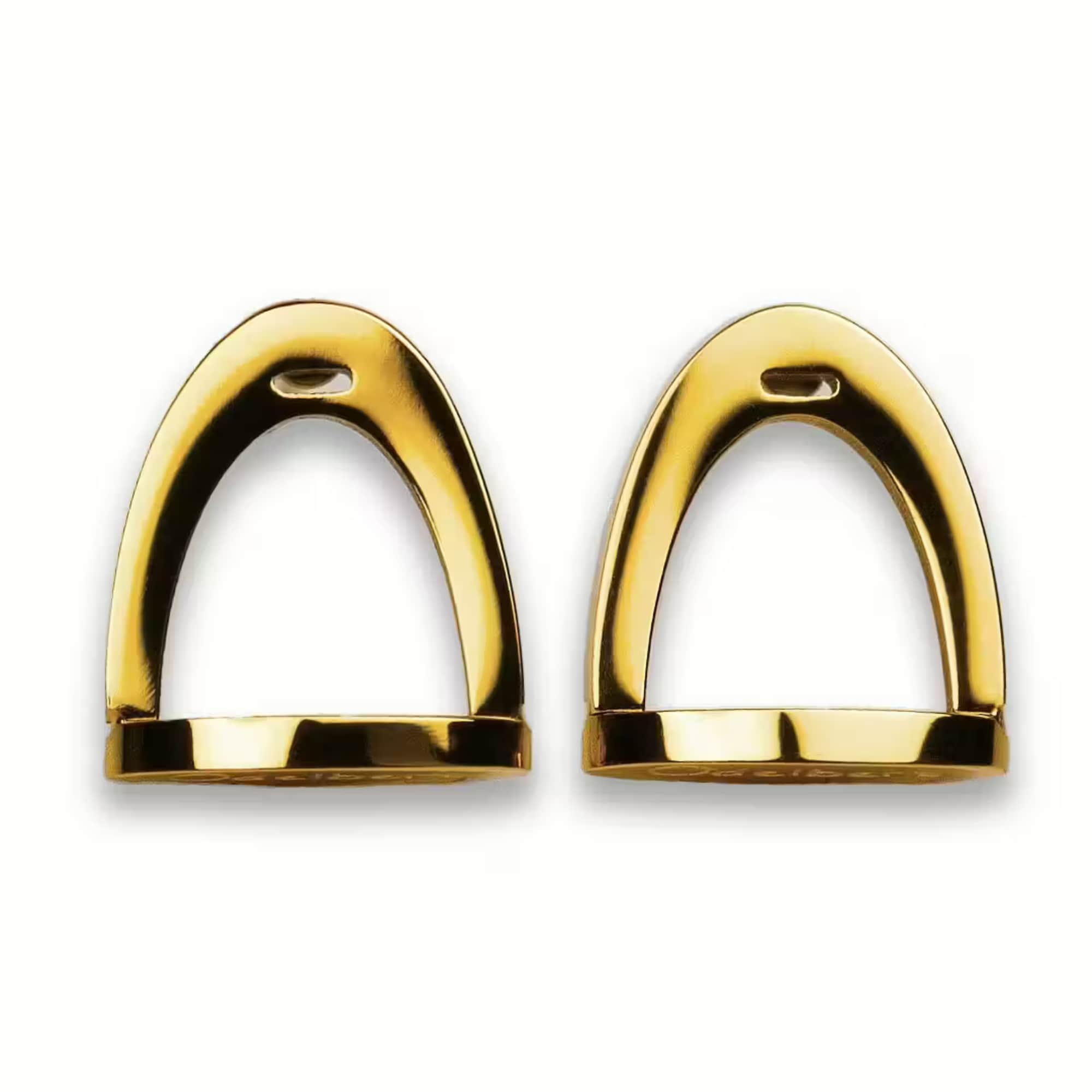 Kleine Steigbügel-Ohrringe - Gold