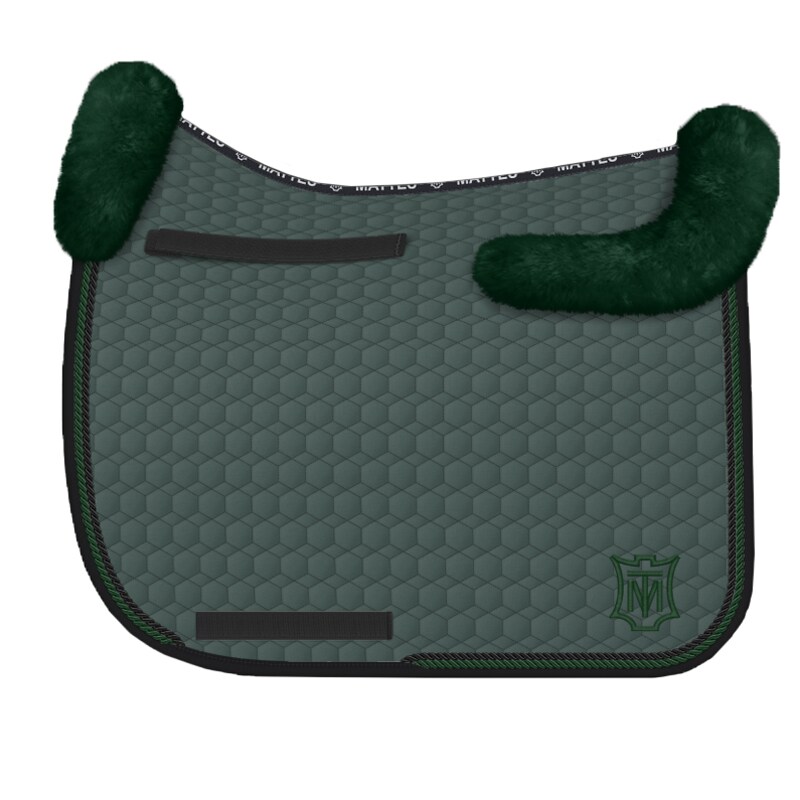 Schaffell-Schabracke Dressur - Racing Green