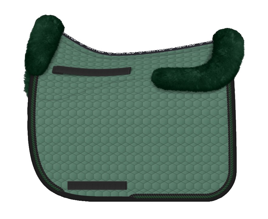 Schaffell-Schabracke Dressur - Racing Green