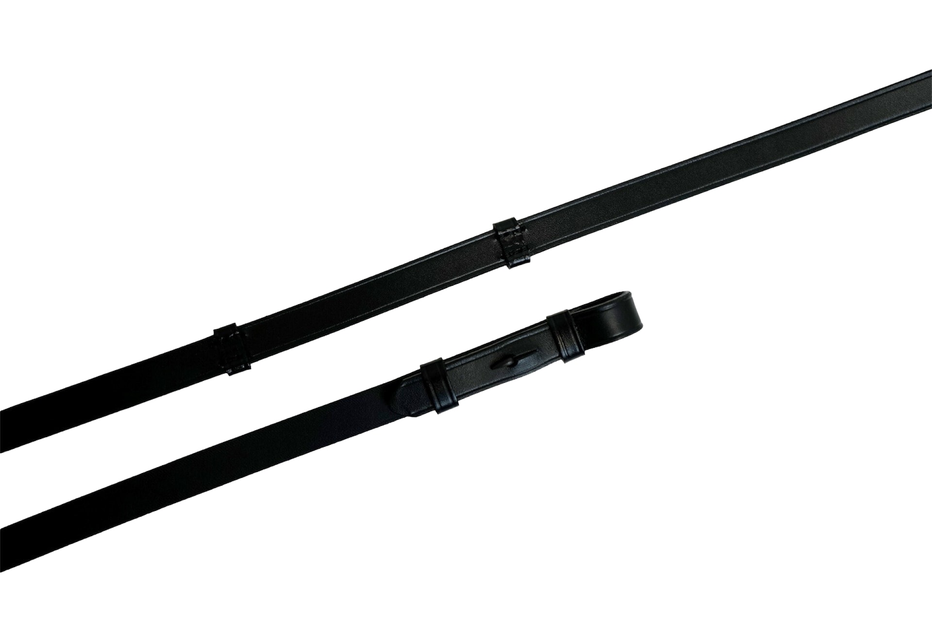 Flacher Lederzügel 16 mm mit Stegen - S/S