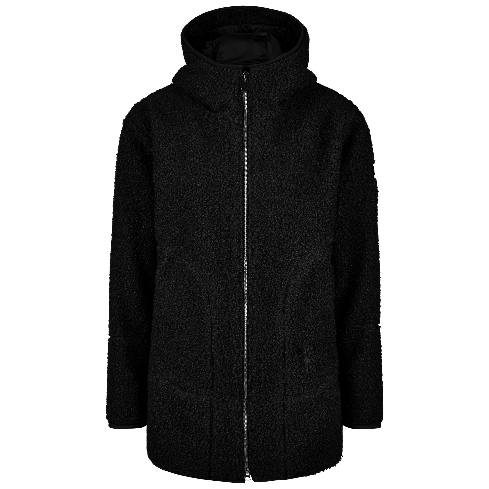 Teddyfleece Jacke - Schwarz