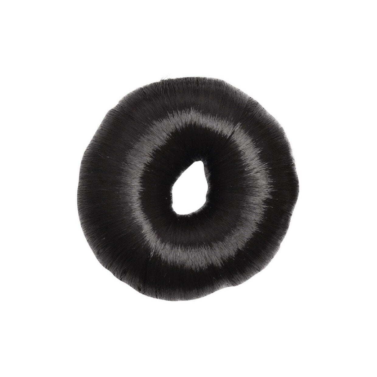 Liten donut i syntethår svart