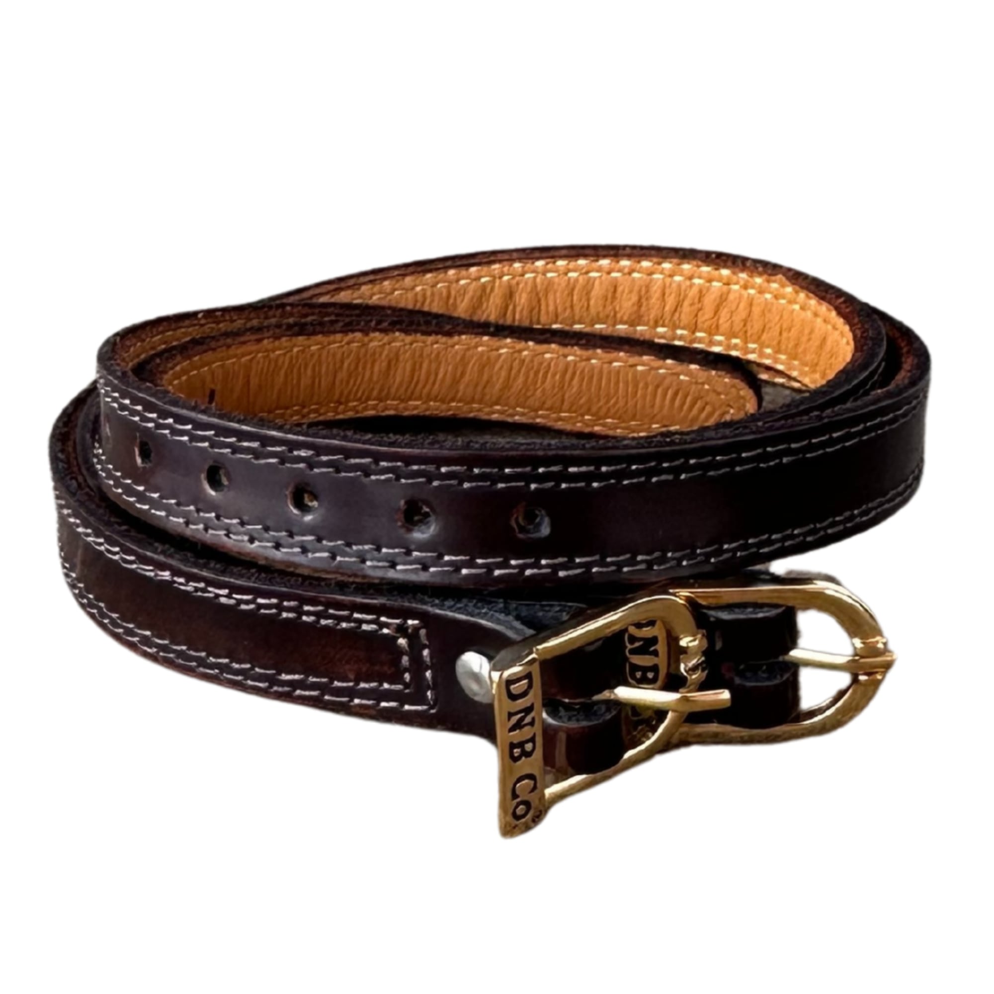 Sporenriemen Brushed - Braun/Gold