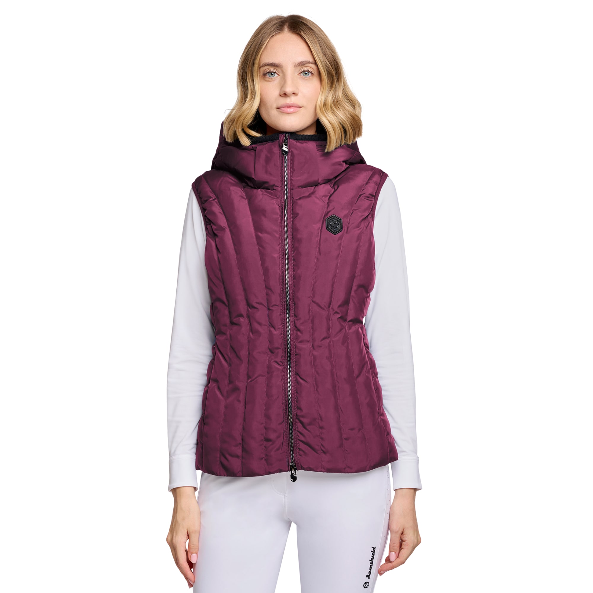 Shelyne wattierte Reitweste - Plum